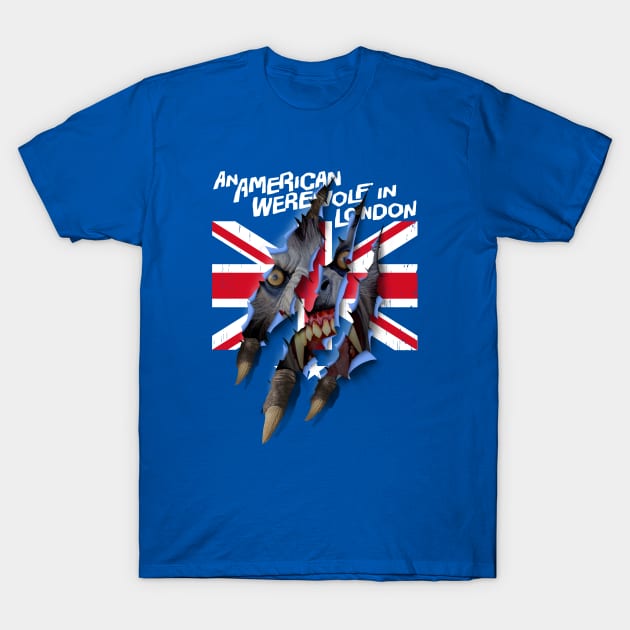 AN AMERICAN WEREWOLF IN LONDON - Union Jack Rips T-Shirt by KERZILLA